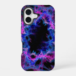 Funda Para iPhone 16 arte abstracto rosa y azul