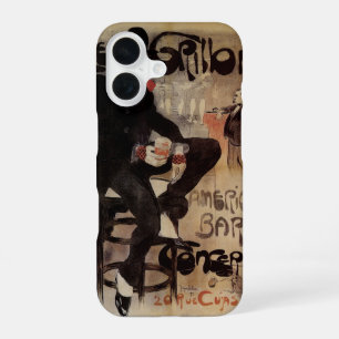 Funda Para iPhone 16 Arte Antiguo Modernista Le Grillon, Hombre Bebiend