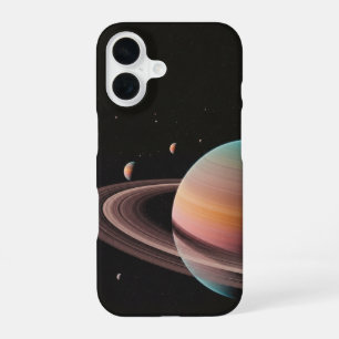 Funda Para iPhone 16 Arte de cartel de paisaje estelar retro