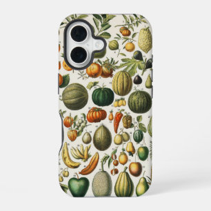 Funda Para iPhone 16 Arte de cartel vintage de frutas botánicas frances