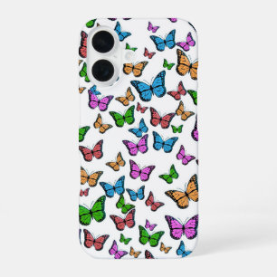 Funda Para iPhone 16 Arte de ilustración antigua de mariposa Papillon v