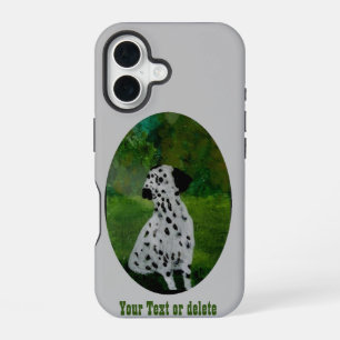 Funda Para iPhone 16 Arte de perro dálmata personalizado