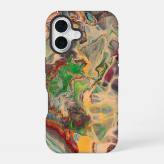 Funda Para iPhone 16 Arte de pintura de flujo de cascada