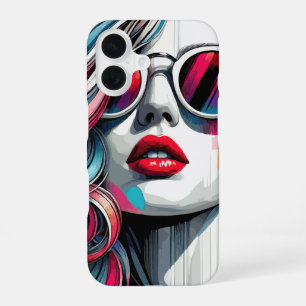 Funda Para iPhone 16 Arte de pintura de niña elegante
