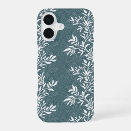 Funda Para iPhone 16 Arte de teléfono de vid verde botánico oscuro
