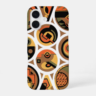Funda Para iPhone 16 Arte Deco Pochoir Vintage Jazz Círculos Geométrico