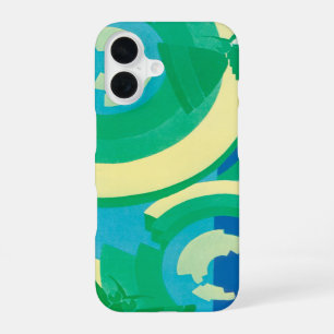 Funda Para iPhone 16 Arte Deco Vintage Jazz Pochoir Jardín Mariposas
