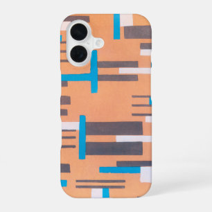 Funda Para iPhone 16 Arte Deco Vintage Jazz Pochoir, Patrón Geométrico