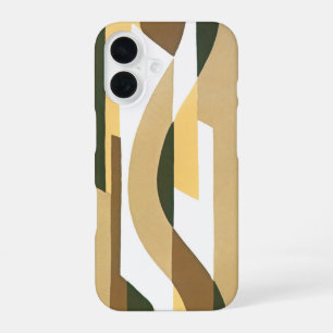 Funda Para iPhone 16 Arte Deco Vintage Patrón Curva de Jazz Colores de 