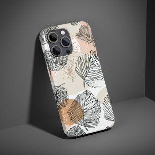 Funda Para iPhone 16 Arte floral boho de línea estética planta minimali