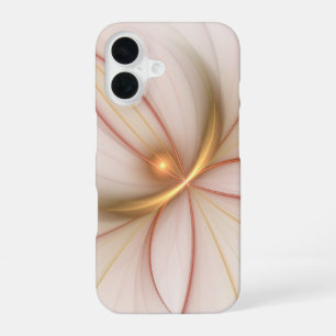 Funda Para iPhone 16 Arte fractal moderno abstracto de cobre y oro nobl