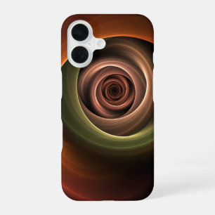 Funda Para iPhone 16 Arte fractal moderno de colores cálidos abstracto 