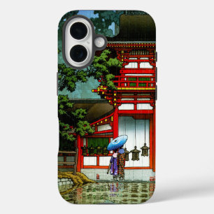 Funda Para iPhone 16 Arte fresco oriental japonés clásico de lluvia en
