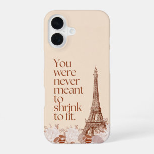 Funda Para iPhone 16 Arte mural motivacional de la Torre Eiffel de Parí
