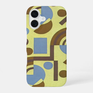 Funda Para iPhone 16 Arte Retro Deco Jazz, Círculos, Patrones de Arcos 