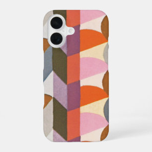 Funda Para iPhone 16 Arte Retro Deco Jazz Colores Pastel Formas Patrone