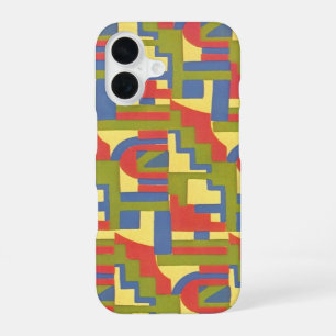 Funda Para iPhone 16 Arte Retro Deco Jazz, Patrones Geométricos en Form
