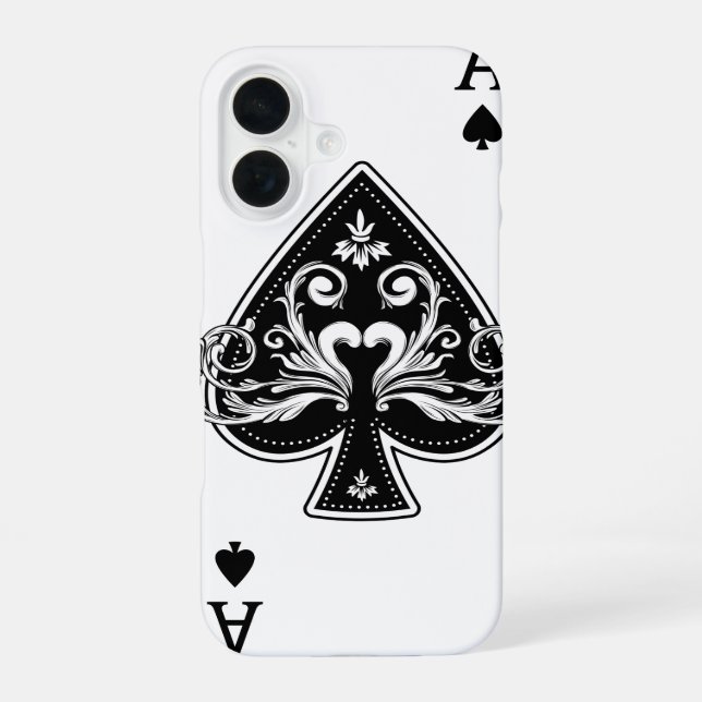 Funda Para iPhone 16 As de picas (Reverso )
