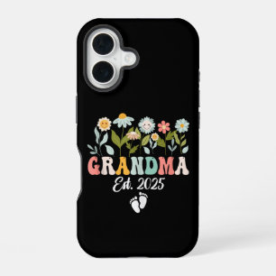 Funda Para iPhone 16 Ascendida a Abuela 2025 Embarazo Floral Abuela