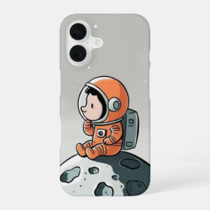 FUNDA PARA iPhone 16 ASTRONAUTA EN ROCA LUNAR