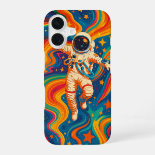 Funda Para iPhone 16 Astronauta psicodélico - Groovy Waves cósmicas Pos