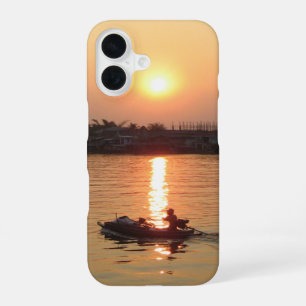 Funda Para iPhone 16 Atardecer en el río Chao Phraya ... Ayutthaya, Tai