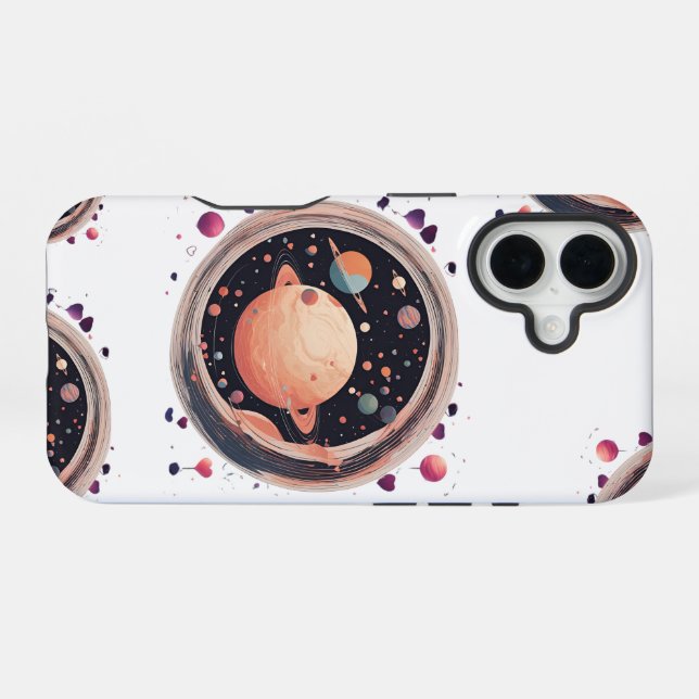 Funda Para iPhone 16 💖 🌠 "Atrapado en tu órbita" (Reverso Horizontal)