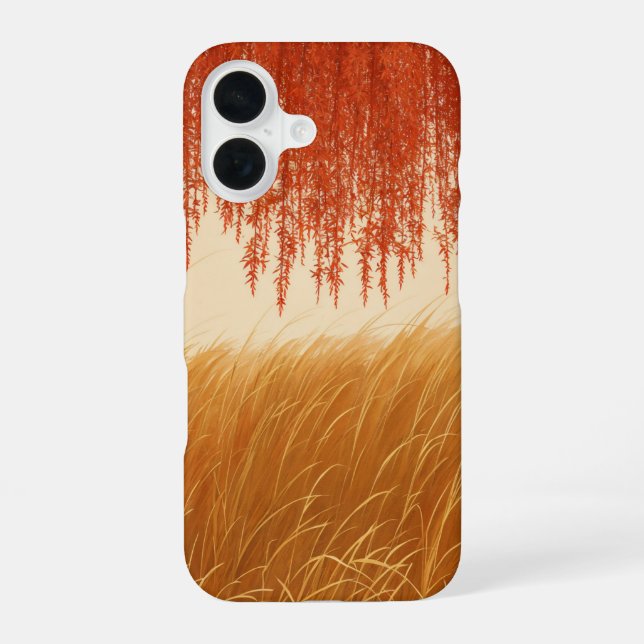Funda Para iPhone 16 Autumn Leaves and Golden Field Phone Case (Reverso )