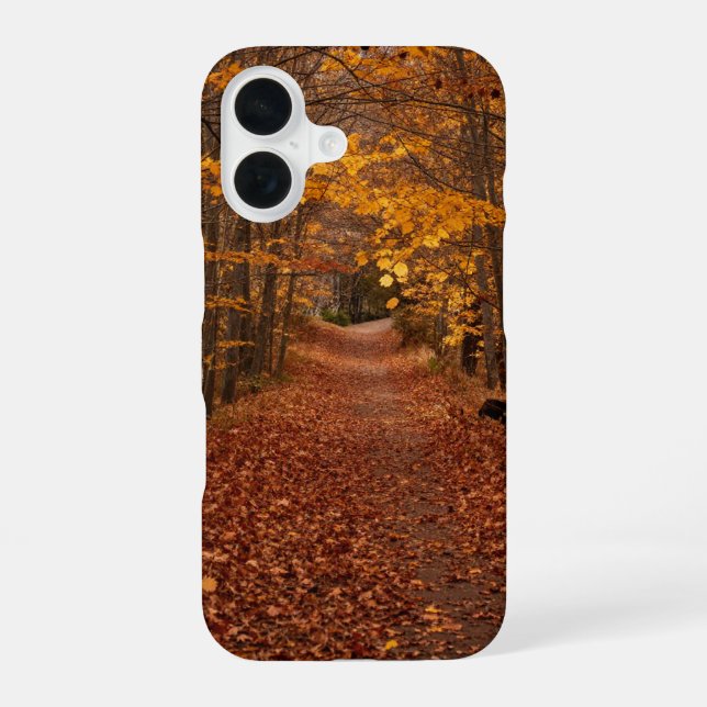 Funda Para iPhone 16 Autumn Leaves Path Phone Case (Reverso )