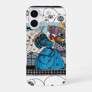 FUNDA PARA iPhone 16 AVES Y REMOLINOS DE PRIMAVERA / DISEÑADOR DE VESTU
