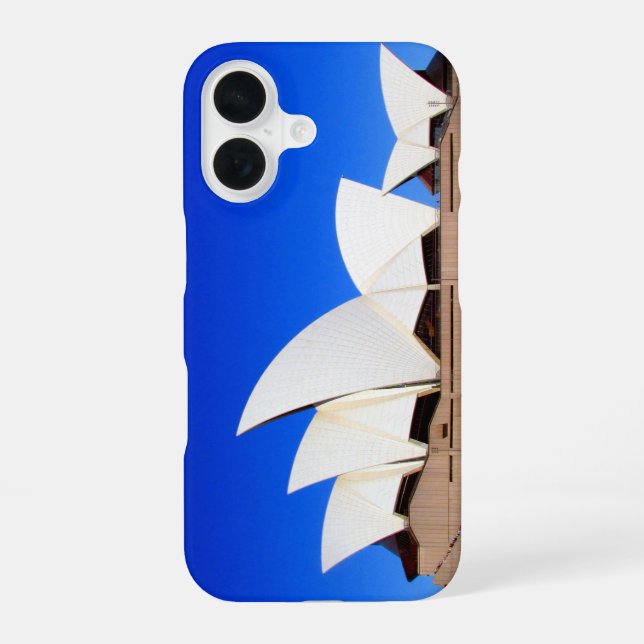 Funda Para iPhone 16 azul de la ópera de sydney (Reverso )