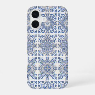 Funda Para iPhone 16 Azulejo Azul Portugués