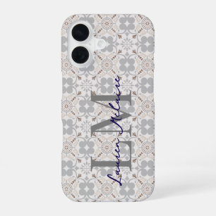 Funda Para iPhone 16 Azulejo Español con Elegante Nombre en Letra Scrip
