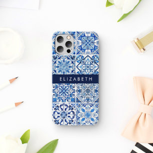 Funda Para iPhone 16 Azulejos Mediterráneos, Portugués, Azulejo, Tu Nom