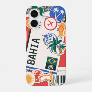 Funda Para iPhone 16 Bahia Boarding Pass - Brasil Summer Beach Vibes