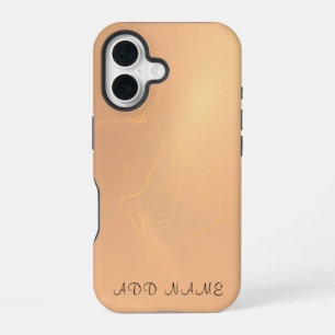 Funda Para iPhone 16 Bailarina Etérea en Luz Dorada Arte de Pared Elega