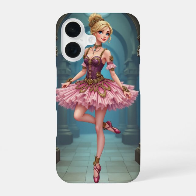 Funda Para iPhone 16 Bailarina Steampunk (Reverso )