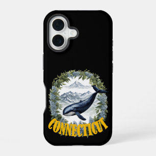 Funda Para iPhone 16 Ballena de Connecticut con Laurel de Montaña