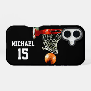 Funda Para iPhone 16 Baloncesto Tu Nombre