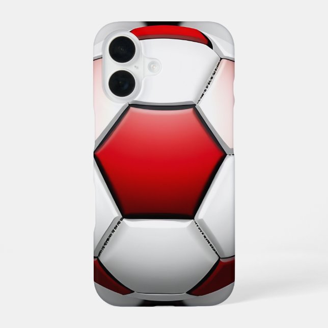 Funda Para iPhone 16 Balones de fútbol (Reverso )