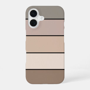 Funda Para iPhone 16 Bandas De Color De Tono De La Tierra De Arena De P