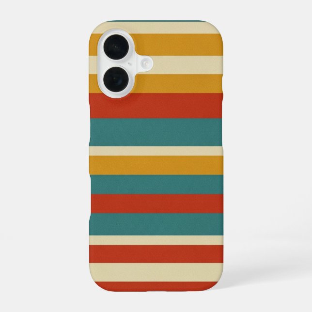 Funda Para iPhone 16 Bandas Retro Audaces (Reverso )