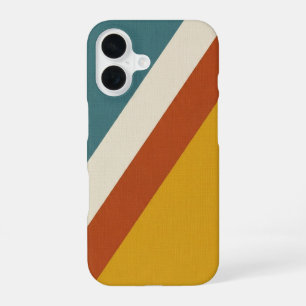 Funda Para iPhone 16 Bandas Retro Diagonales