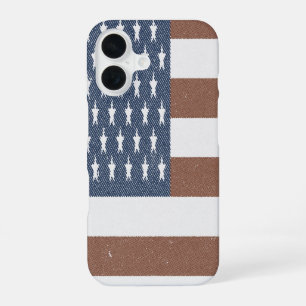 Funda Para iPhone 16 Bandera Americana Retro