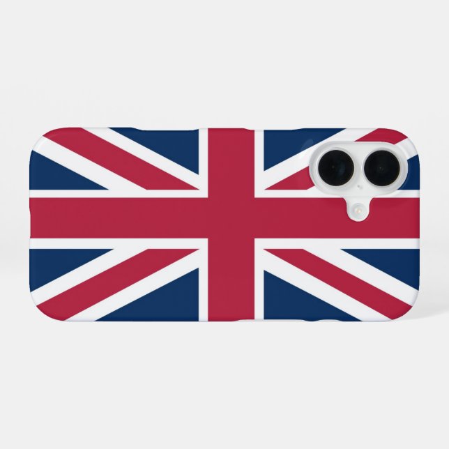 Funda Para iPhone 16 Bandera británica (Reverso Horizontal)