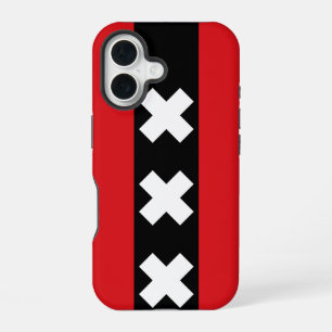 Funda Para iPhone 16 Bandera de Ámsterdam