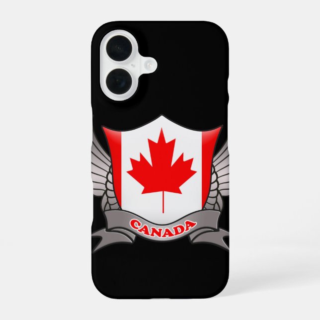 Funda Para iPhone 16 Bandera de Canadá (Reverso )