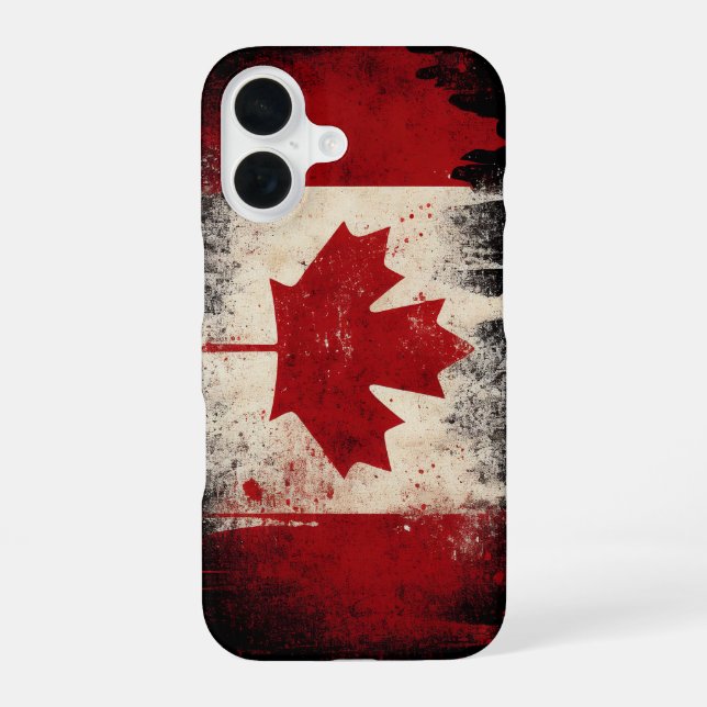 Funda Para iPhone 16 Bandera de Canadá (Reverso )