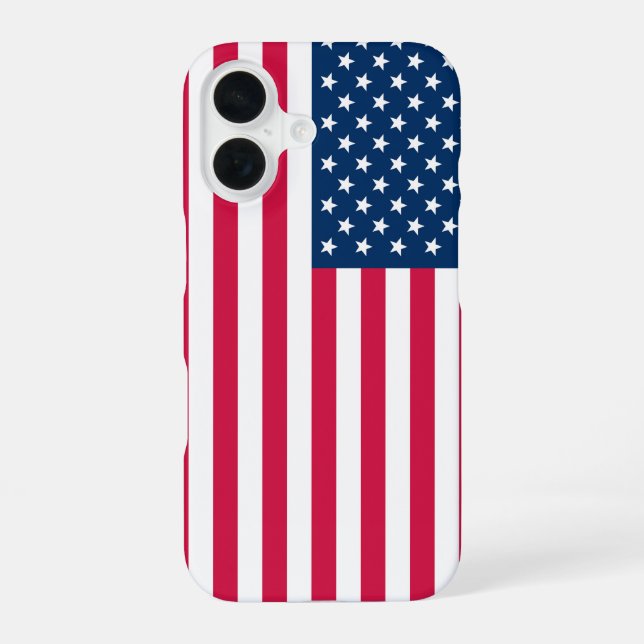 Funda Para iPhone 16 Bandera de EE. UU. (Reverso )