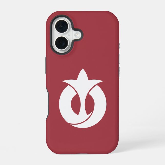 Funda Para iPhone 16 Bandera de la prefectura de Aichi, Japón (Reverso )
